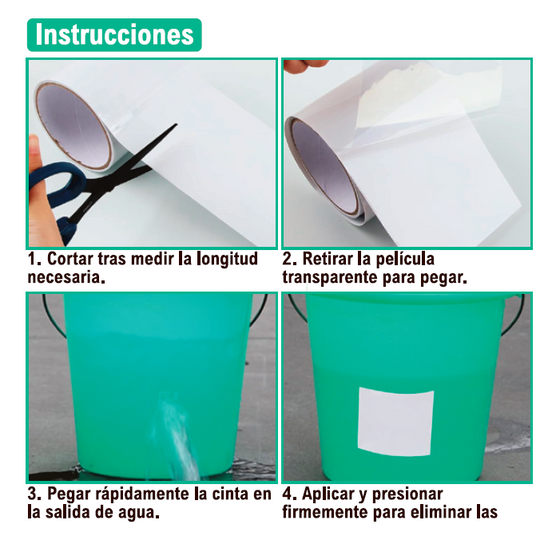 Cinta impermeable negro para fugas y sellado