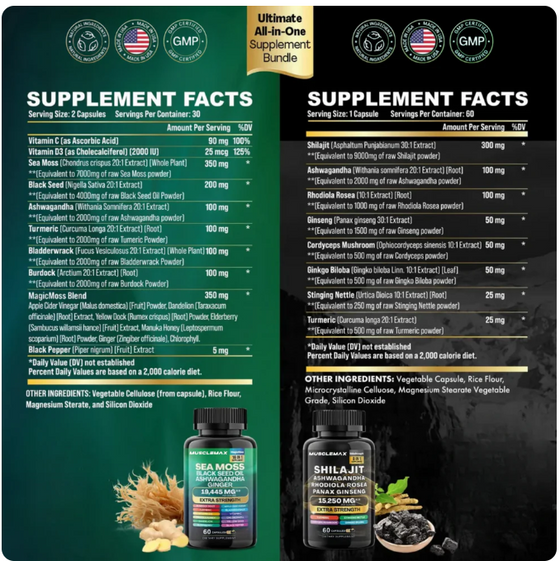 Shilajit Ashwagandha Rhodiola Ginseng