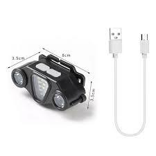 Linterna frontal recargable USB-C