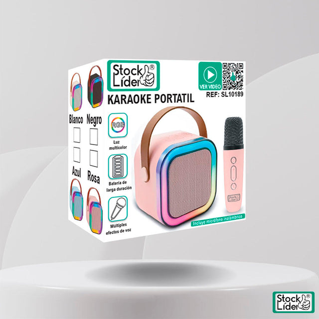 Karaoke portátil con micrófono y Bluetooth