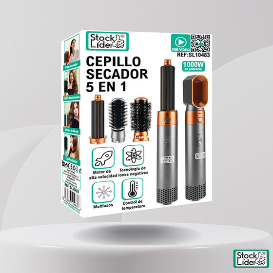 Cepillo secador 5 en 1 para peinar fácil