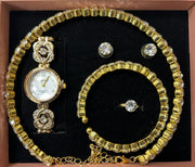 Conjunto de joyas dorado para mujer