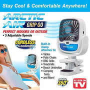 Ventilador humidificador con pinza portátil