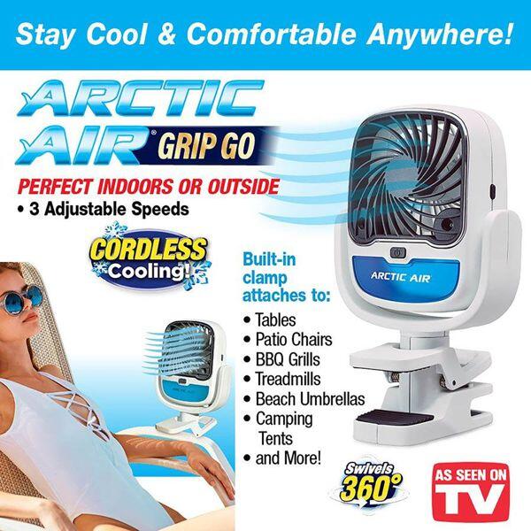 Ventilador humidificador con pinza portátil