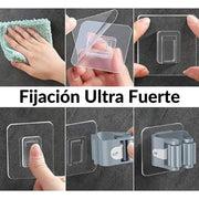 Porta escoba adhesivo antideslizante