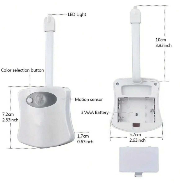 Luz inodoro sensor LED con movimiento