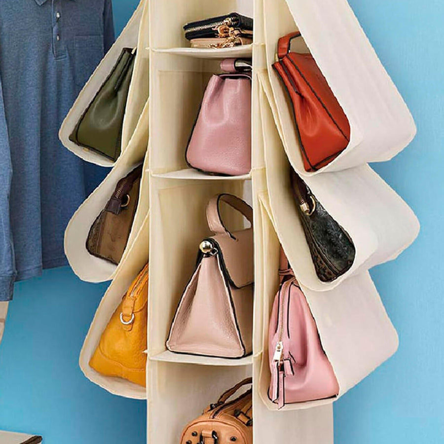 Organizador colgante para bolsos armario