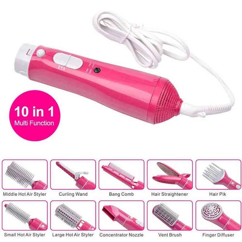Plancha 10 piezas para peinar y dar volumen