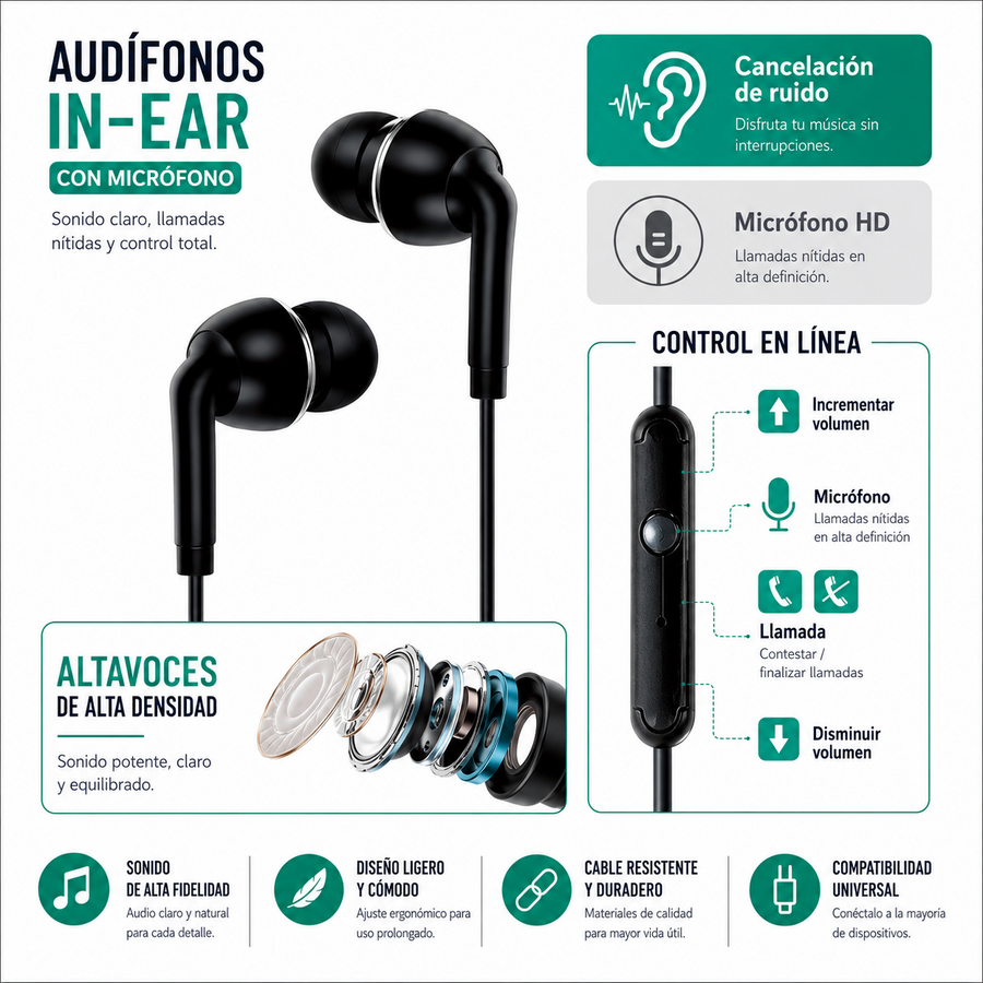 Auriculares con micrófono minijack