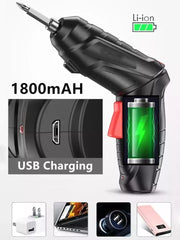 Destornillador inalámbrico 4.8V con 47 piezas