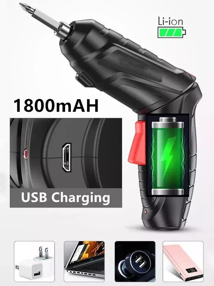 Destornillador inalámbrico 4.8V con 47 piezas