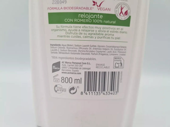 Gel de baño relajante 800 ml | Novarso