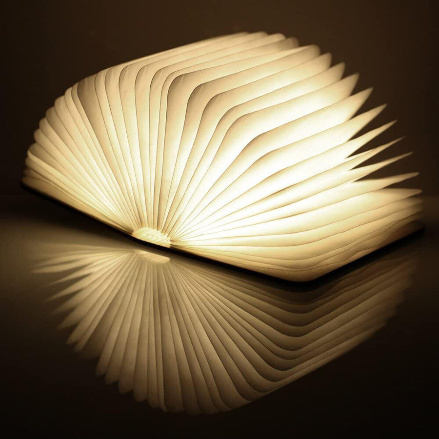 Lámpara Libro Plegable de Madera LED