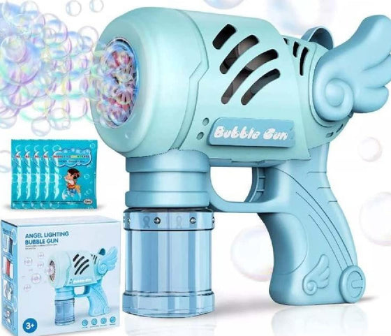 Pistola de burbujas Angel con luces LED