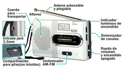 Radio AM FM portátil compacta | Novarso