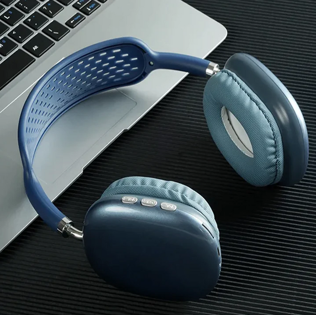 Auriculares Bluetooth Azules con Micrófono