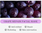 Mascarilla facial hidratante de uva