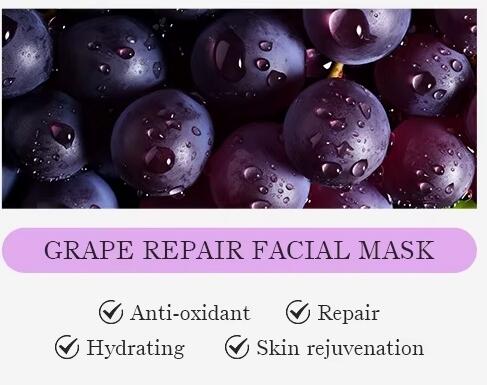 Mascarilla facial hidratante de uva