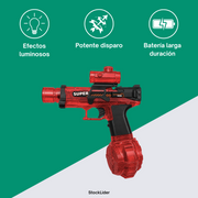 Pistola de agua con batería recargable