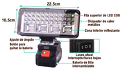 Foco LED solar con batería portátil