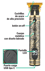 Maquinilla cortapelo con pantalla LCD