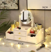 Organizador de cosméticos con espejo