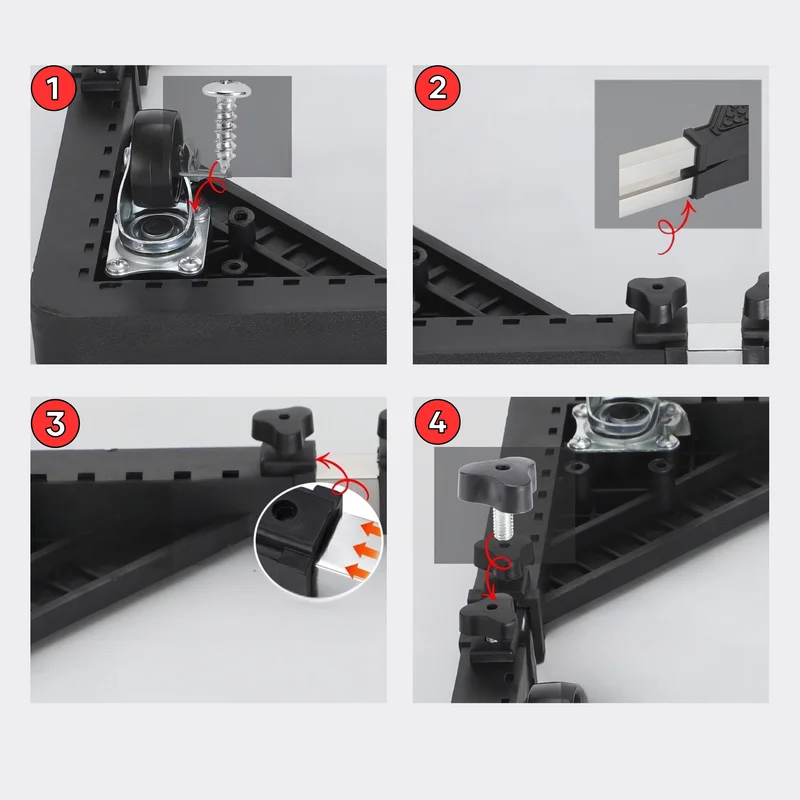 Base móvil ajustable para muebles y electrodomésticos