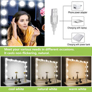 Tira de bombillas LED para espejo USB