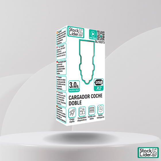 Cargador coche doble USB para móvil