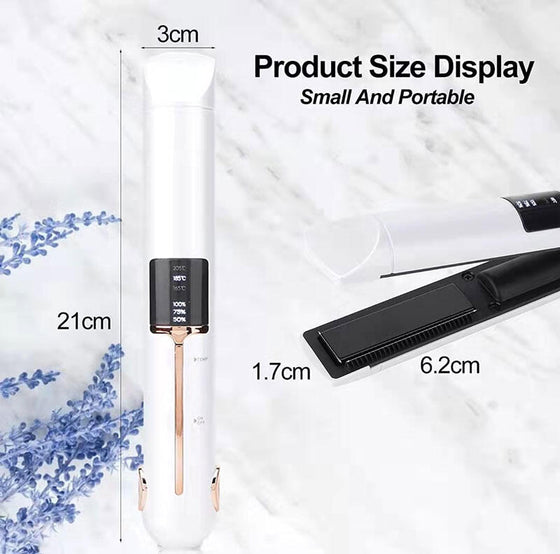 Plancha de pelo inalámbrica portátil