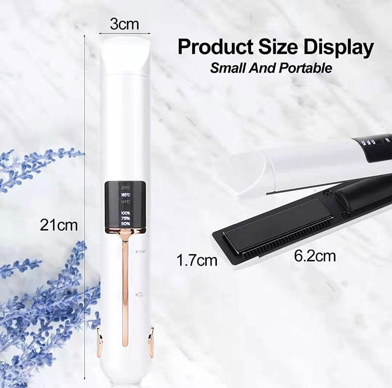 Plancha de pelo inalámbrica portátil