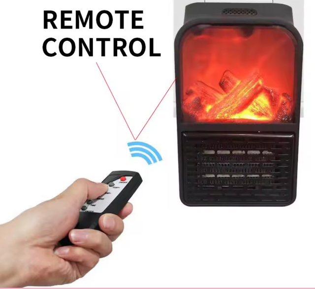 Calefactor enchufable portátil con mando