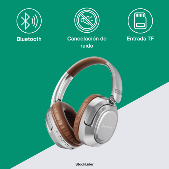 Auriculares Bluetooth retro con cancelación