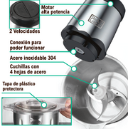 Picadora eléctrica 2L de acero inoxidable