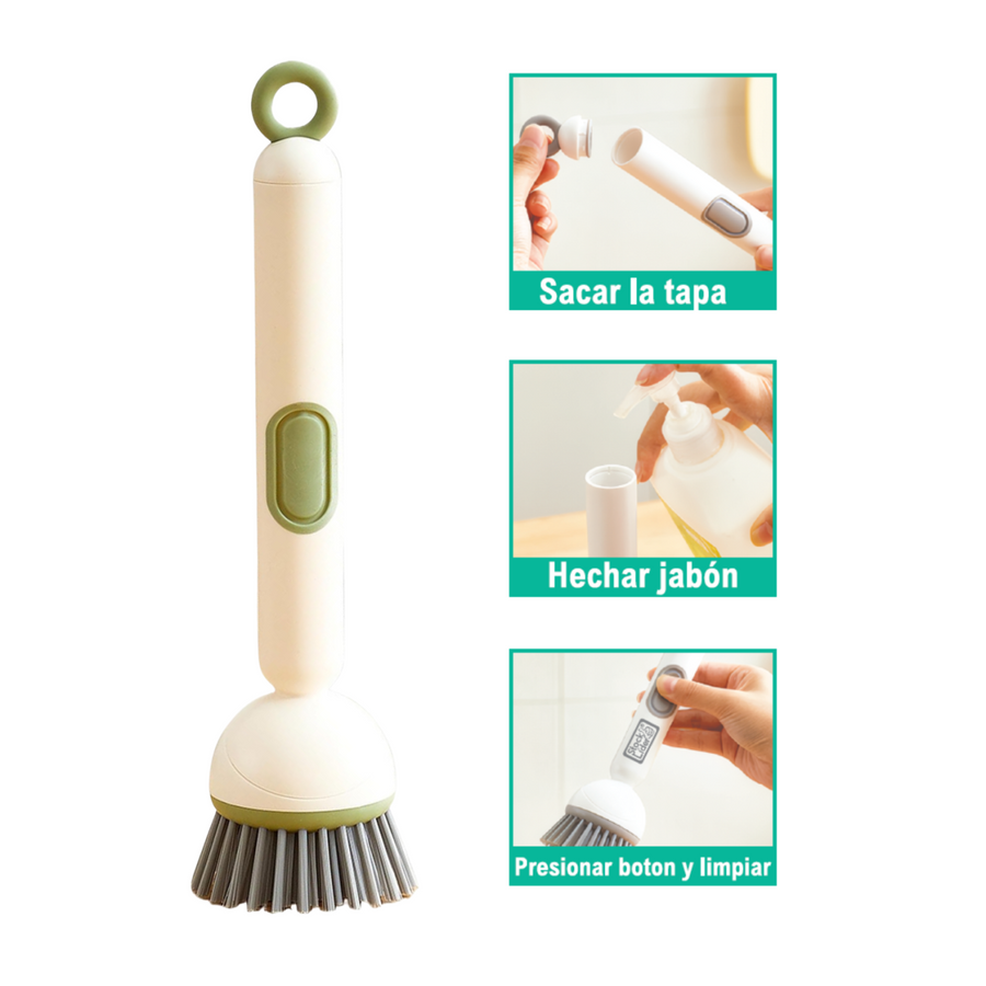 Cepillo multiusos con dispensador