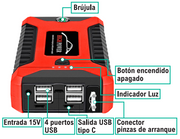 Arrancador de batería multifunción para coche y moto