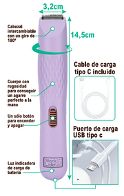Depiladora multicabezal 3 en 1 recargable