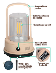 Lámpara de camping LED portátil