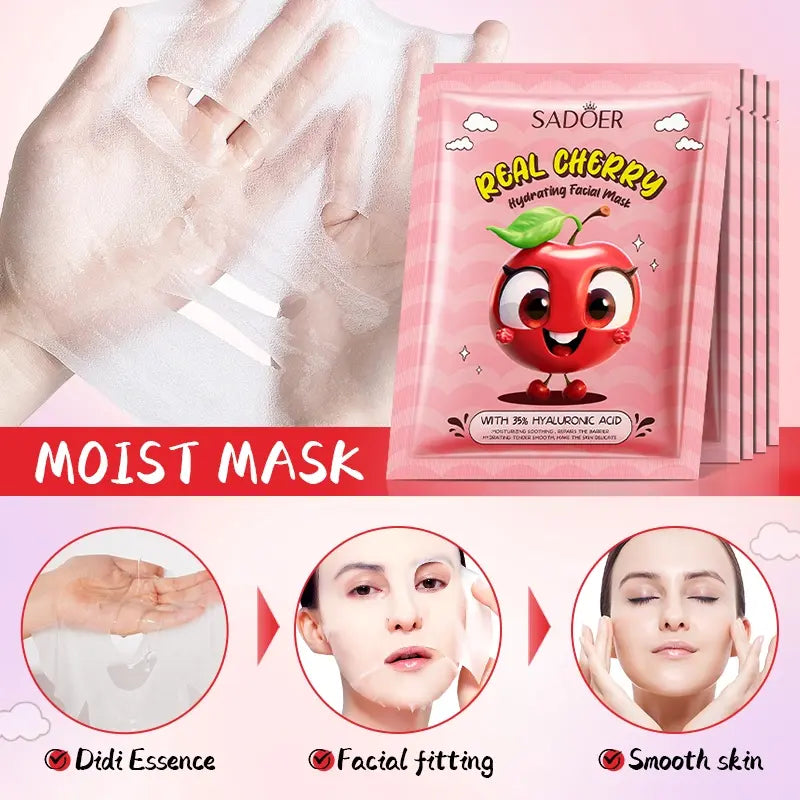 Mascarilla facial hidratante de cereza