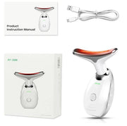 Masajeador facial y cuello LED en casa