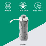 Vaso plegable de silicona reutilizable