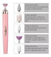 Lima de uñas eléctrica con 5 cabezales