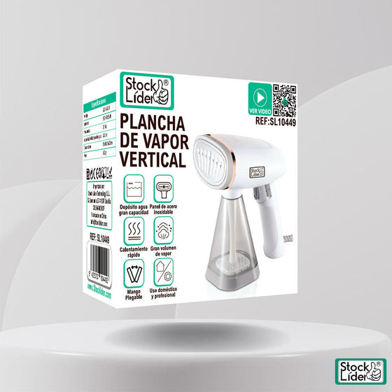 Plancha de vapor vertical compacta