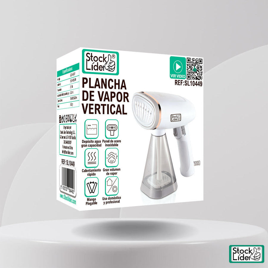 Plancha de vapor vertical compacta