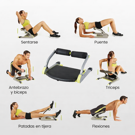Máquina de abdominales ajustable plegable