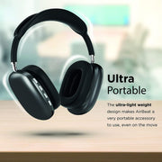 Auriculares Bluetooth negros con micrófono