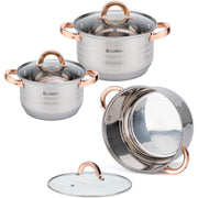Batería de cocina 12 piezas inox inducción