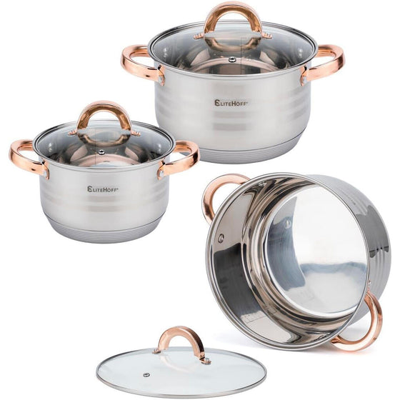 Batería de cocina 12 piezas inox inducción