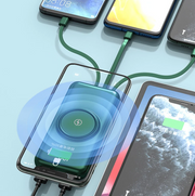 Powerbank inalámbrico con cables integrados