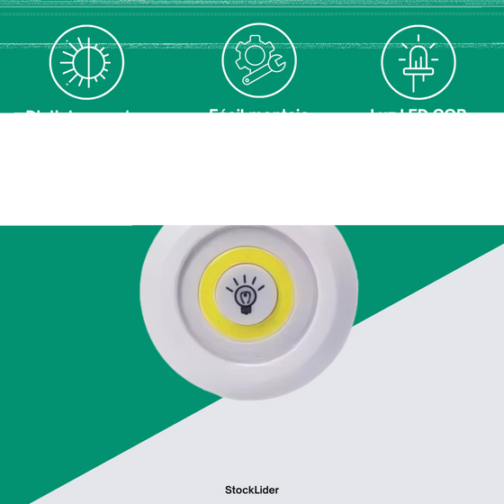 Lámparas LED COB con mando para hogar